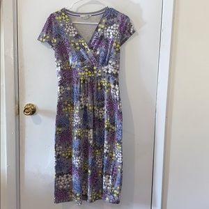 Sz. 8L Boden floral print midi dress